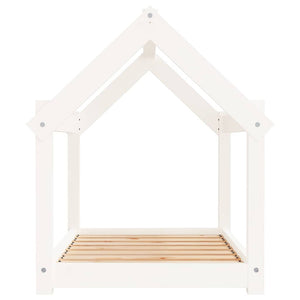Weißes Hundebett aus Kiefernholz, 81 cm