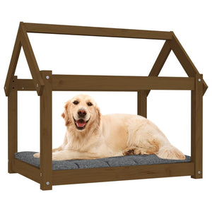 Hundebett Honigbraun Kiefer Massivholz 81x60 cm