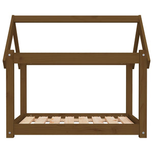 Hundebett Honigbraun Kiefer Massivholz 81x60 cm