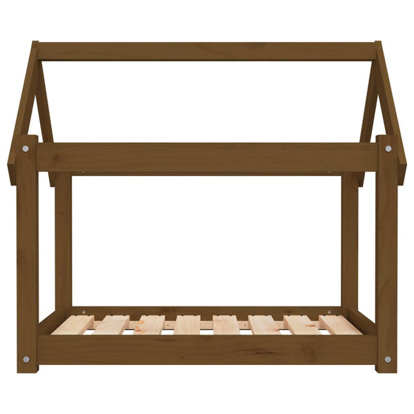 Hundebett Honigbraun Kiefer Massivholz 81x60 cm
