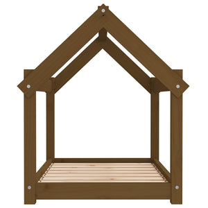 Hundebett Honigbraun Kiefer Massivholz 81x60 cm