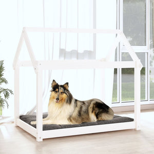 vidaXL Lit pour chien blanc 101x70x90 cm bois de pin massif