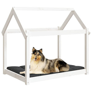 vidaXL Lit pour chien blanc 101x70x90 cm bois de pin massif