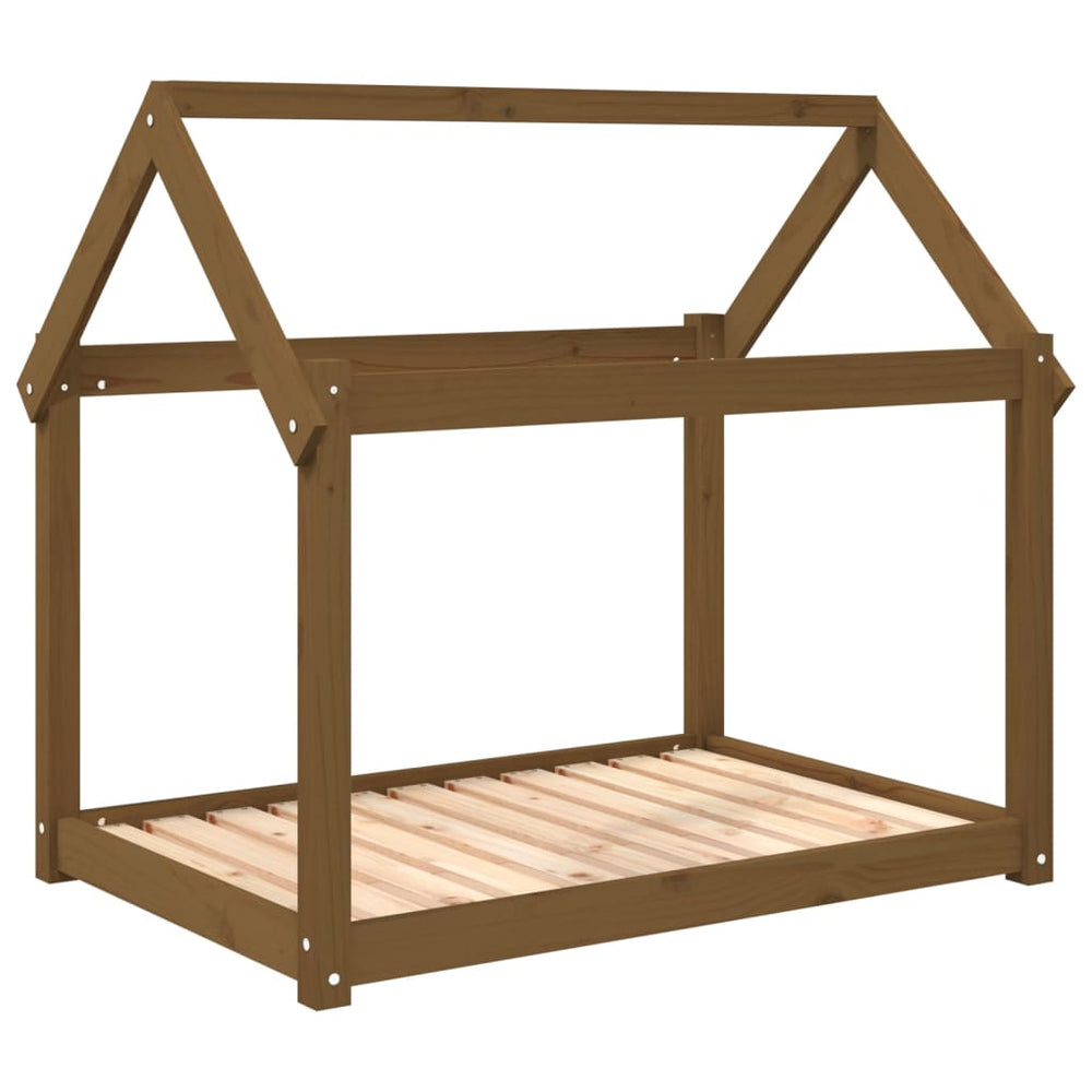 vidaXL Lit pour chien marron miel 101x70x90 cm Bois de pin massif