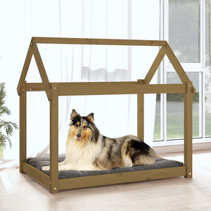 Hundebett Honigbraun Kiefer Massivholz 101x70x90 cm