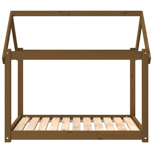 Hundebett Honigbraun Kiefer Massivholz 101x70x90 cm