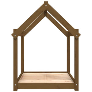 Hundebett Honigbraun Kiefer Massivholz 101x70x90 cm