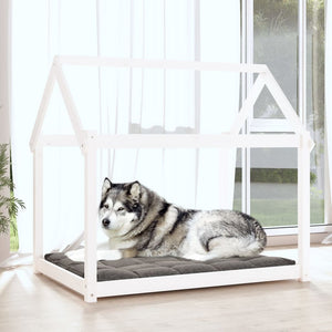 Weißes Hundebett aus Kiefernholz, 111x80x100 cm