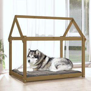 Hundebett Honigbraun Kiefer Massivholz 111x80 cm