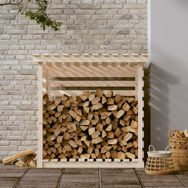 Kaminholzregal Kiefer Massivholz 108x73x108 cm