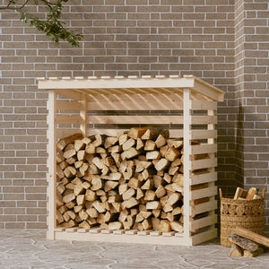 Kaminholzregal Kiefer Massivholz 108x73x108 cm