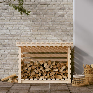 Kaminholzregal Kiefer Massivholz 108x73x79cm