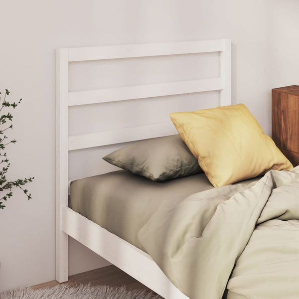 Weißes Kopfteil 95cm Kiefer Massivholz