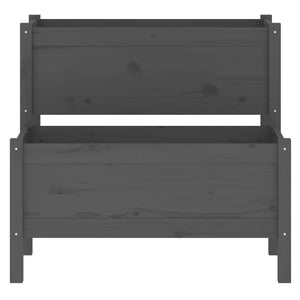 Grauer Pflanzkübel 84,5x84x75cm aus Kiefernholz