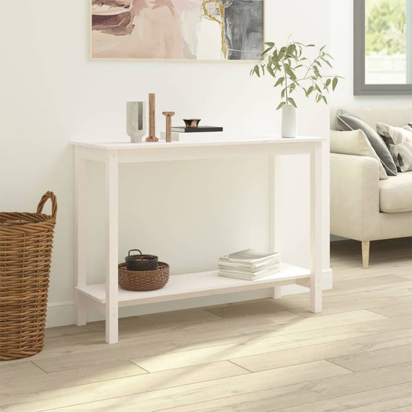 Weißer Konsolentisch aus Kiefernholz 110cm
