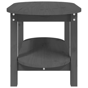 Grauer Couchtisch 80x45cm Kiefer Massivholz