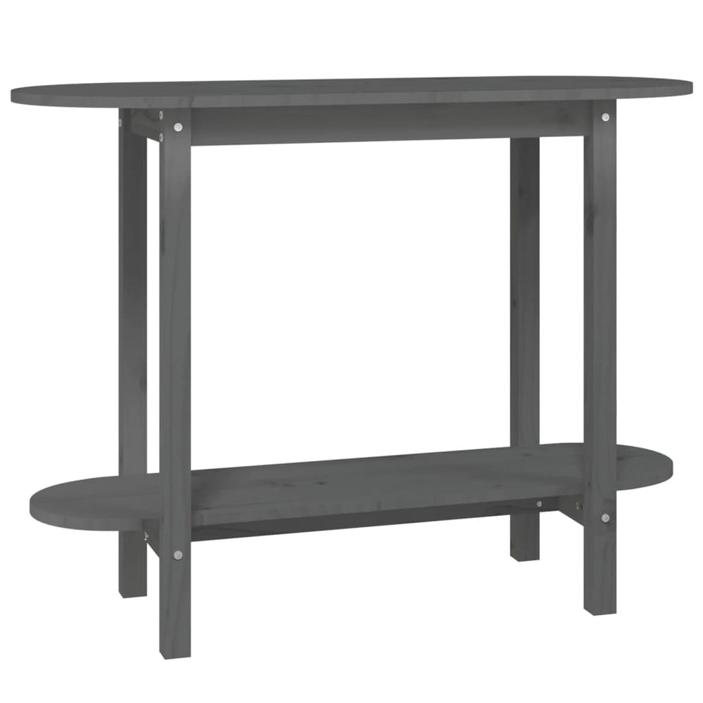vidaXL Console Gris 110x40x80 cm Bois de pin massif