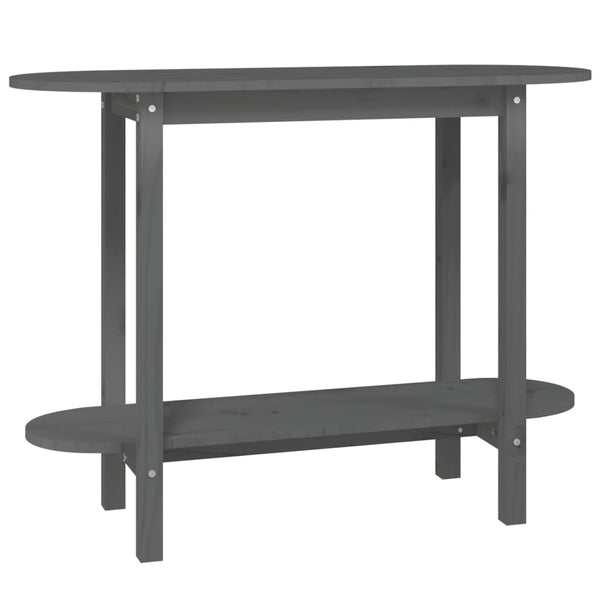 Grauer Konsolentisch 110 cm Kiefer Massivholz