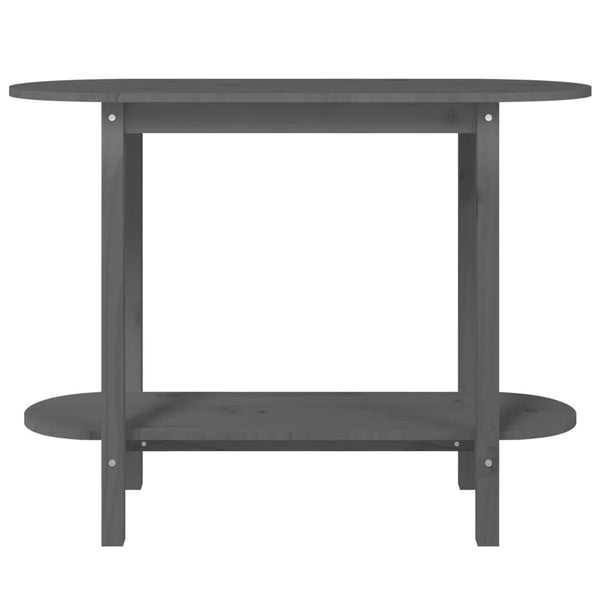 Grauer Konsolentisch 110 cm Kiefer Massivholz
