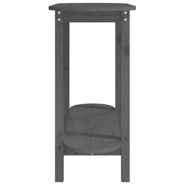 Grauer Konsolentisch 110 cm Kiefer Massivholz