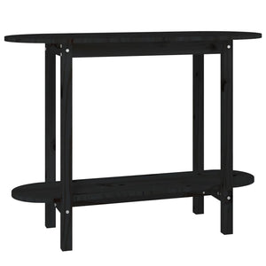 Schwarzer Konsolentisch Kiefer Massivholz 110cm