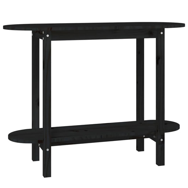 Schwarzer Konsolentisch Kiefer Massivholz 110cm