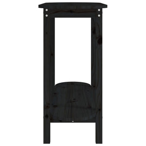 Schwarzer Konsolentisch Kiefer Massivholz 110cm