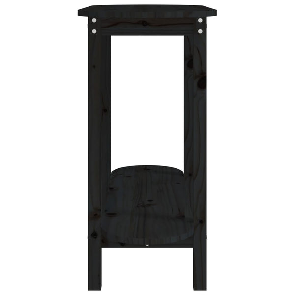 Schwarzer Konsolentisch Kiefer Massivholz 110cm