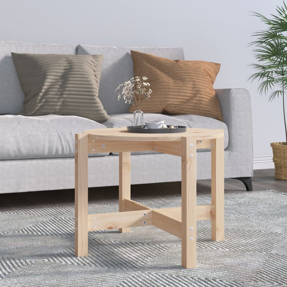 vidaXL Coffee Table Ø 62.5x45 cm Solid Pine Wood