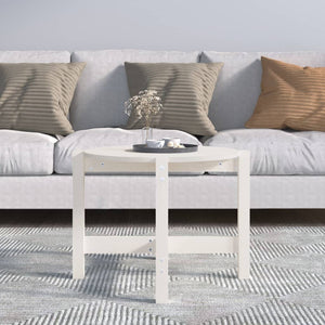 Weißer Couchtisch Kiefer Massivholz Ø 62,5cm