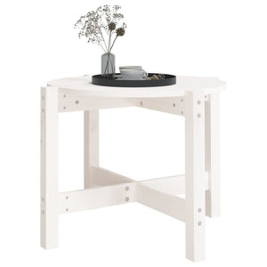 Weißer Couchtisch Kiefer Massivholz Ø 62,5cm