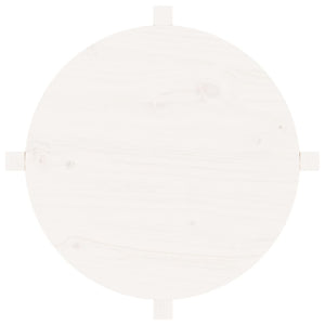 Weißer Couchtisch Kiefer Massivholz Ø 62,5cm