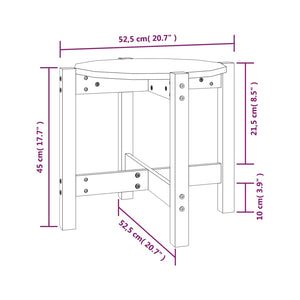 Couchtisch Kiefer Massivholz Ø 52,5cm
