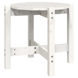 Weißer Couchtisch Kiefer Massivholz Ø 52,5cm