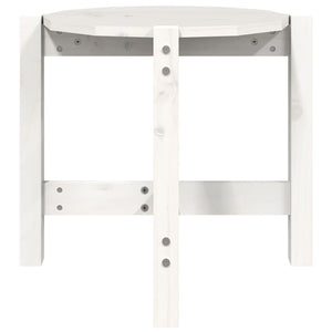 Weißer Couchtisch Kiefer Massivholz Ø 52,5cm