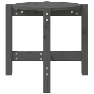 Grauer Couchtisch Kiefer Massivholz Ø 52,5cm