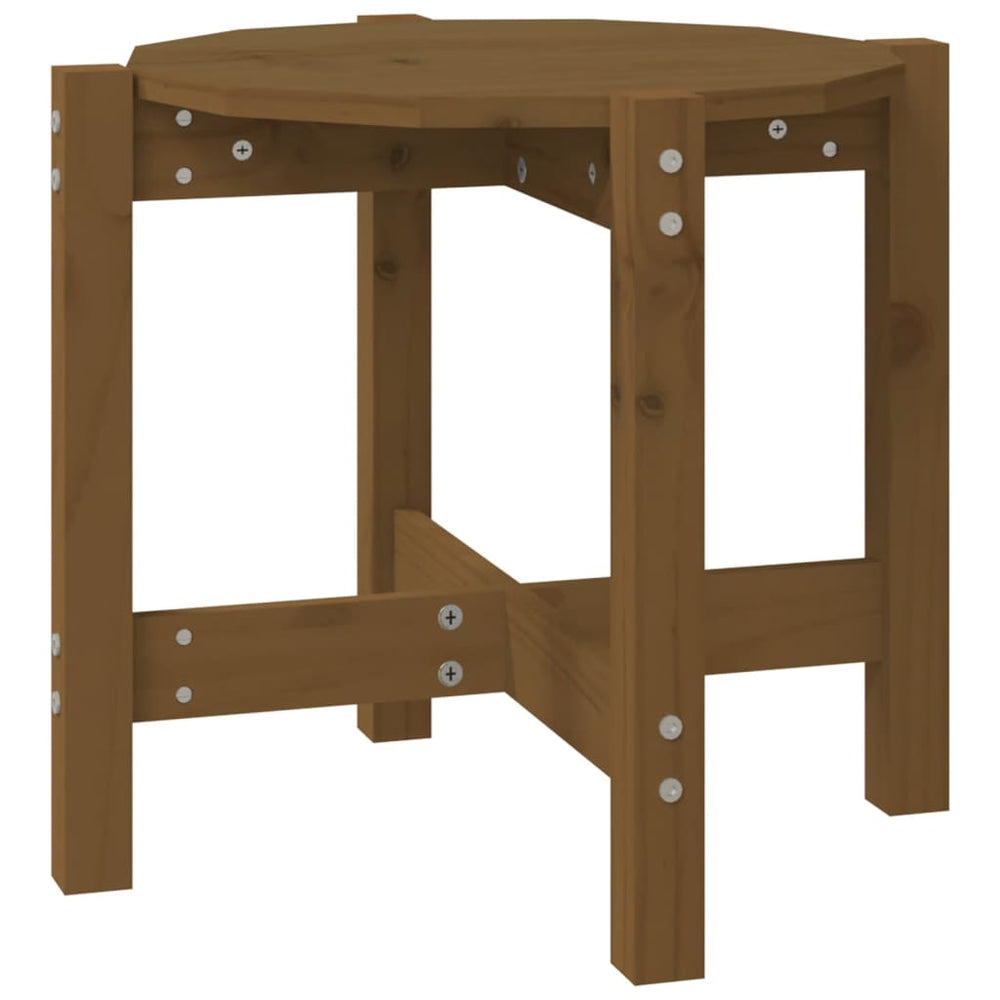 vidaXL Coffee Table Honey Brown Ø 52.5x45 cm Solid Pine Wood