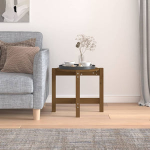 Couchtisch Honigbraun Kiefer Massivholz Ø52,5cm