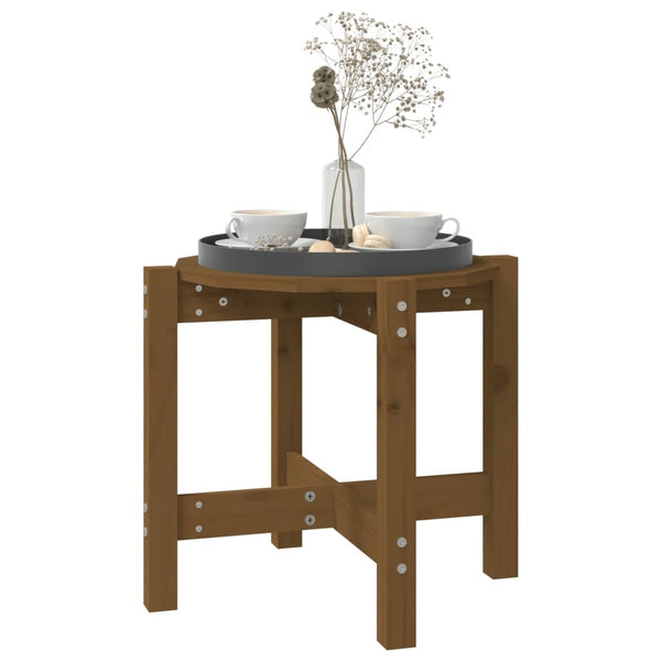 Couchtisch Honigbraun Kiefer Massivholz Ø52,5cm