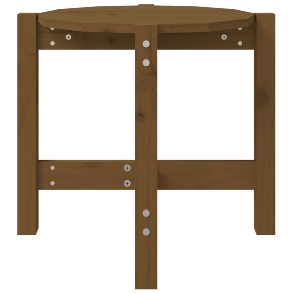 Couchtisch Honigbraun Kiefer Massivholz Ø52,5cm