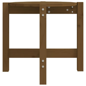 Couchtisch Honigbraun Kiefer Massivholz Ø52,5cm