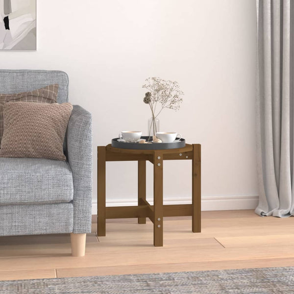 Couchtisch Honigbraun Kiefer Massivholz Ø52,5cm