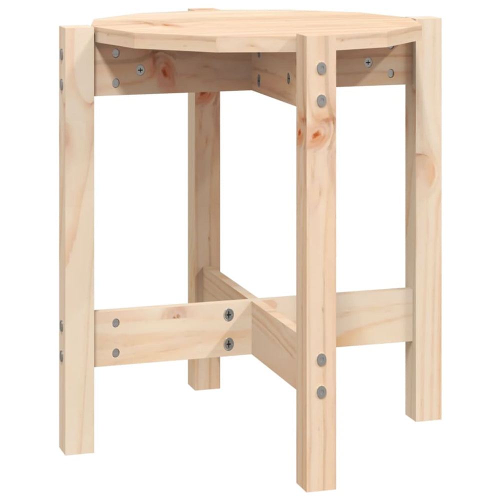 vidaXL Coffee Table Ø 42.5x45 cm Solid Pine Wood