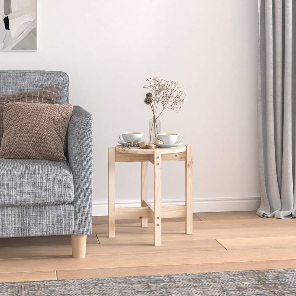 vidaXL Coffee Table Ø 42.5x45 cm Solid Pine Wood