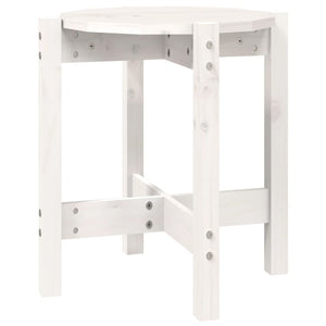 Weißer Couchtisch Kiefer Massivholz Ø42,5cm