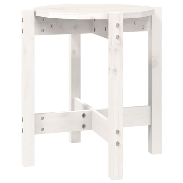 Weißer Couchtisch Kiefer Massivholz Ø42,5cm