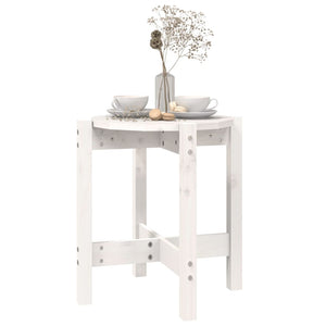 Weißer Couchtisch Kiefer Massivholz Ø42,5cm