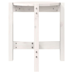 Weißer Couchtisch Kiefer Massivholz Ø42,5cm