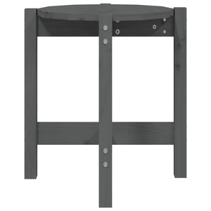 Grauer Couchtisch Kiefer Massivholz Ø 42,5cm