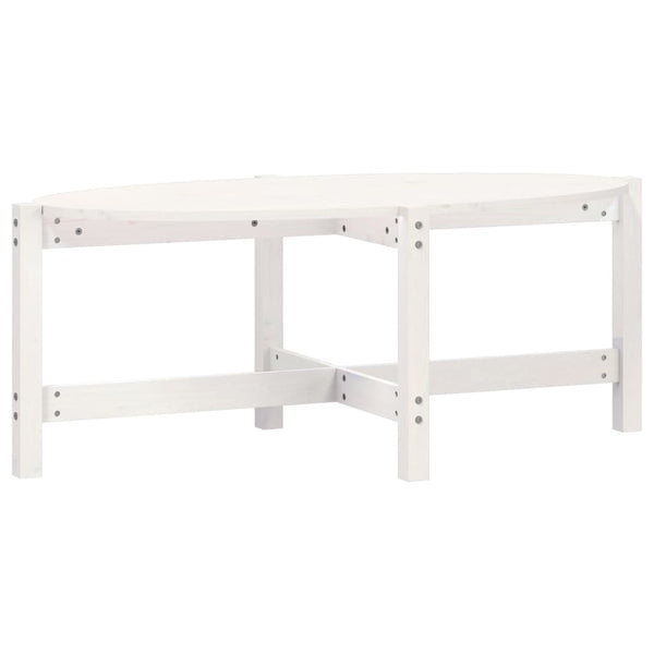 Weißer Couchtisch Kiefer Massivholz 118x63 cm